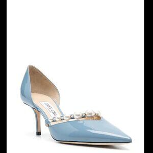 JIMMY CHOO Aurelie 65 leather pumps Light blue Size 39